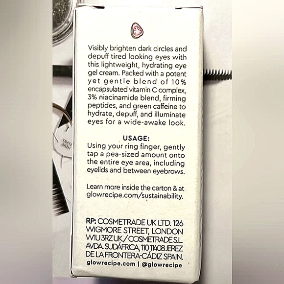 ❤️‍🔥❤️‍🔥Last One❤️‍🔥❤️ GLOW RECIPE Guava Vitamin C Bright-Eye Gel Cream, 15ml - Picture 4 of 5